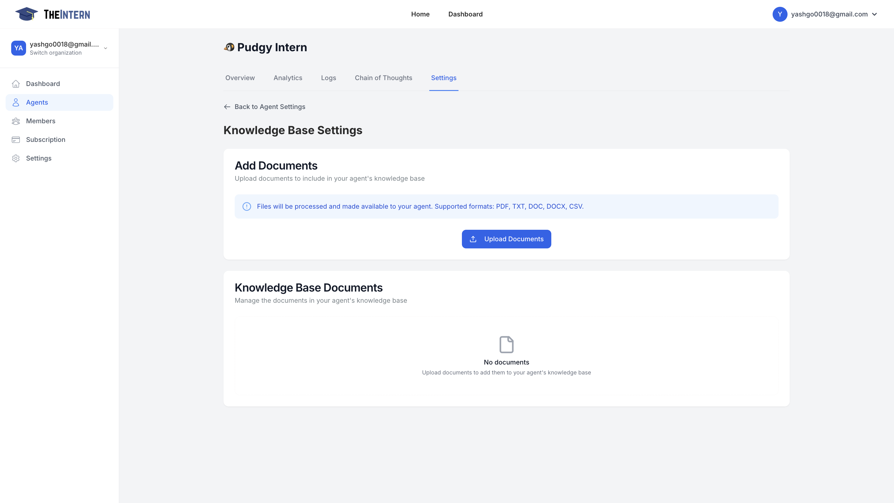 Knowledge Management Interface
